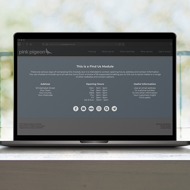 Image of Find Us Module