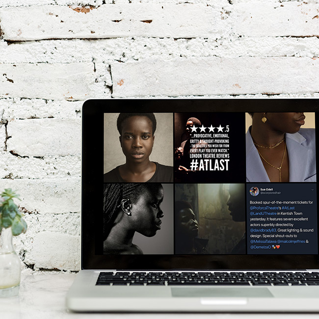 Melissa Phillips website displayed on laptop screen
