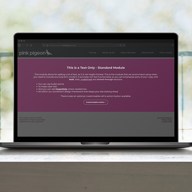 Image of Text Only - Standard Module