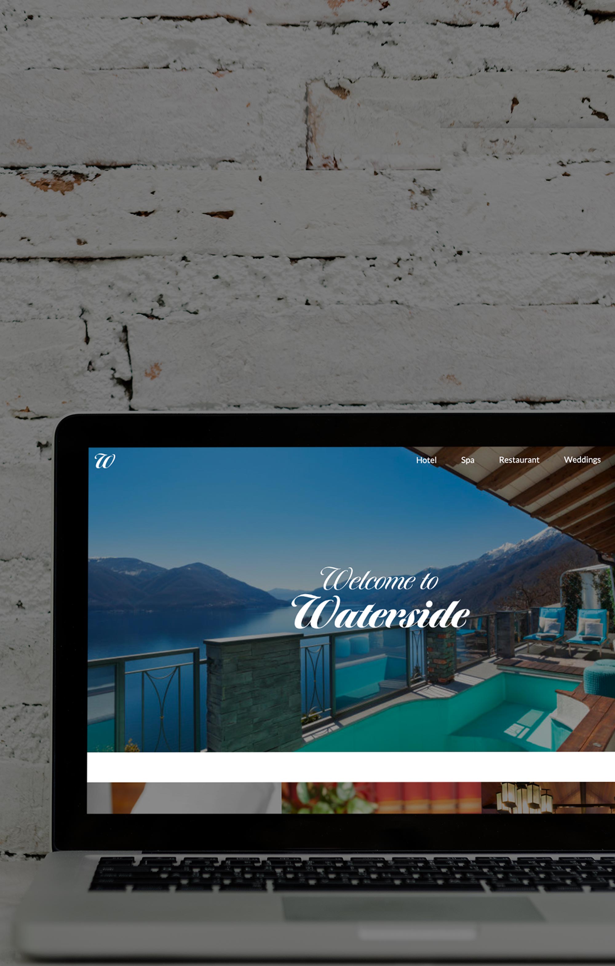 Website example on mobile screen