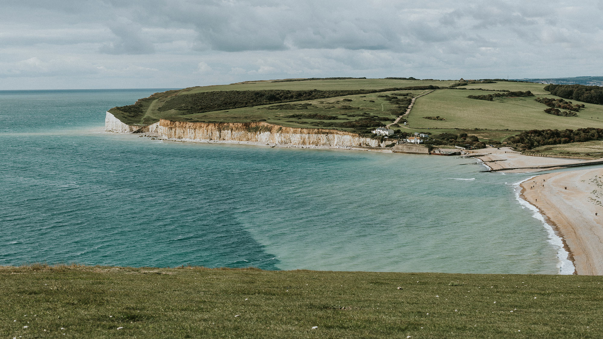 Chalk cliffs and open plans overlooking the south coast